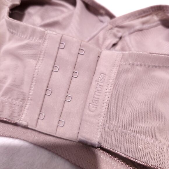 Glamorise Bra Size 42DD Light Purple Color Wireless Adjustable Straps - Picture 6 of 10